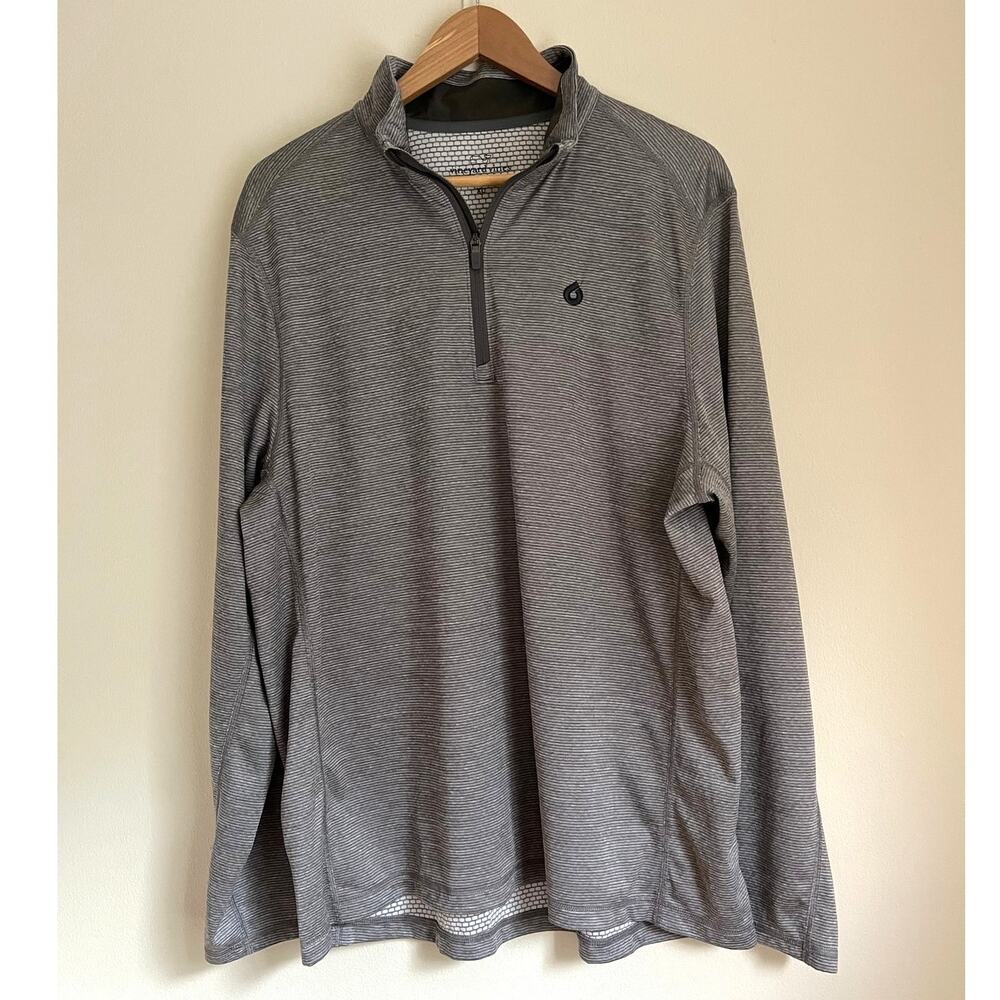 Vineyard Vines XL Ultimate Gray Sankaty Performance 1/4 Zip Pullover Preppy $128